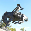 Bronze Gießerei große Outdoor-Kupfer Cowboy Pferd Statue